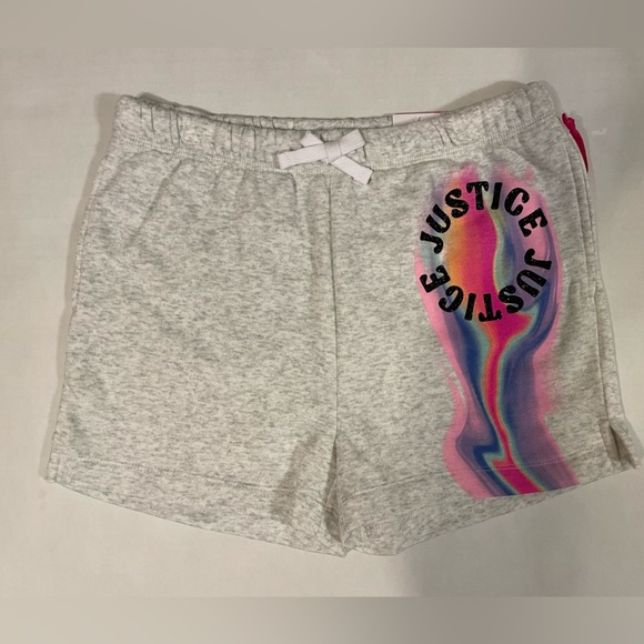 Justice Gray Multicolor Graphic Shorts Size Large (12/14) NWT - Picture 7 of 7